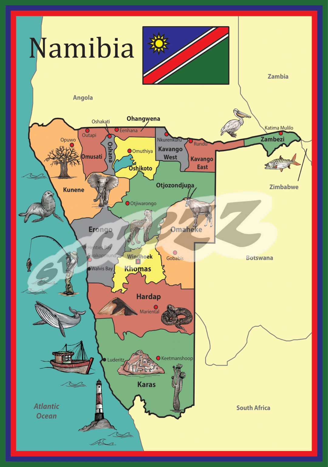 Vanamibia Poster - Namibia - Suczezz
