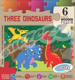 6-Piece Three Dinosaurs