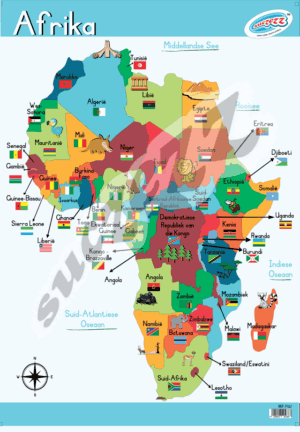 Muurkaart - Afrika